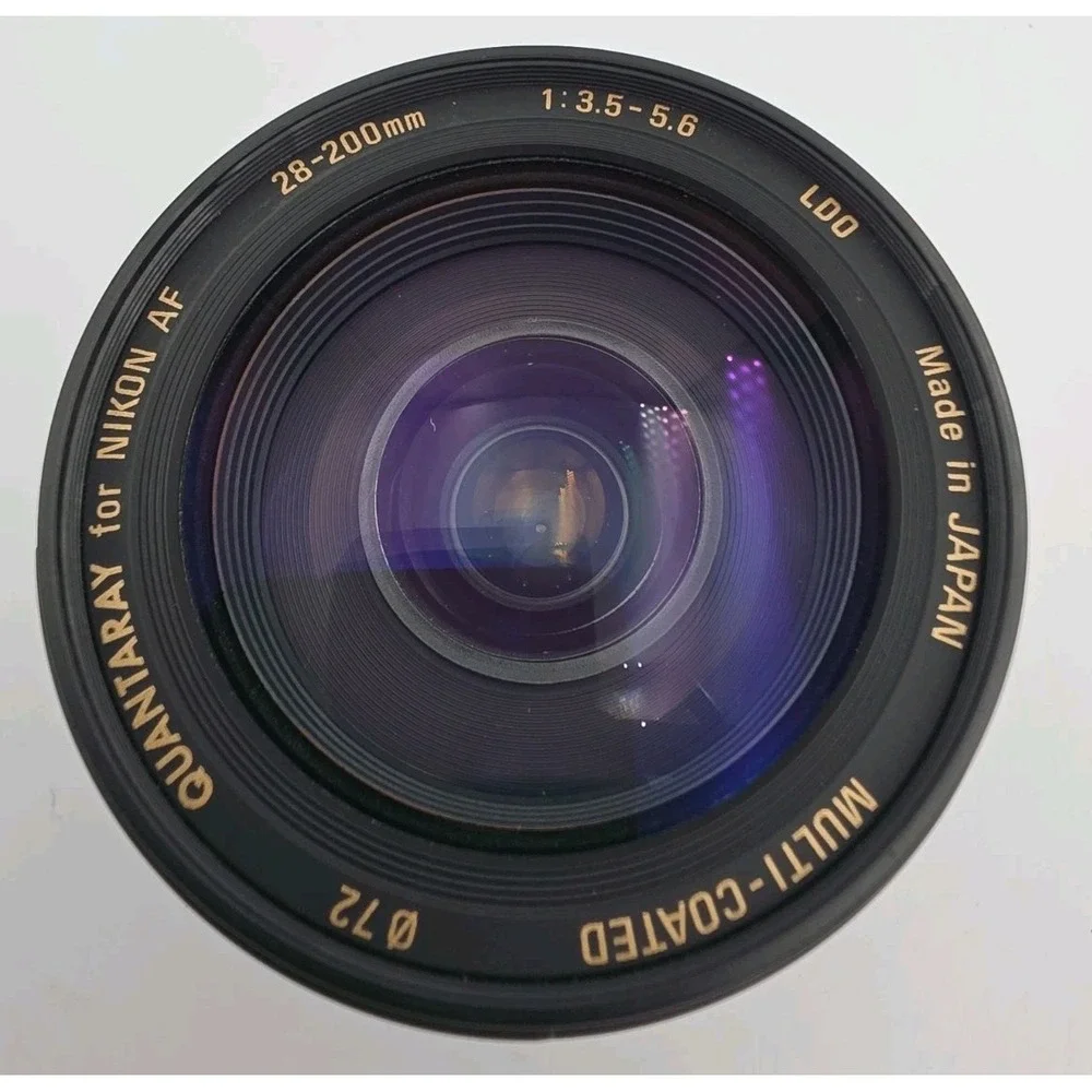Quantaray 28-200mm 1:3.5-5.6 AF Zoom LDO Lens for Nikon AF Made In JAPAN W/Caps